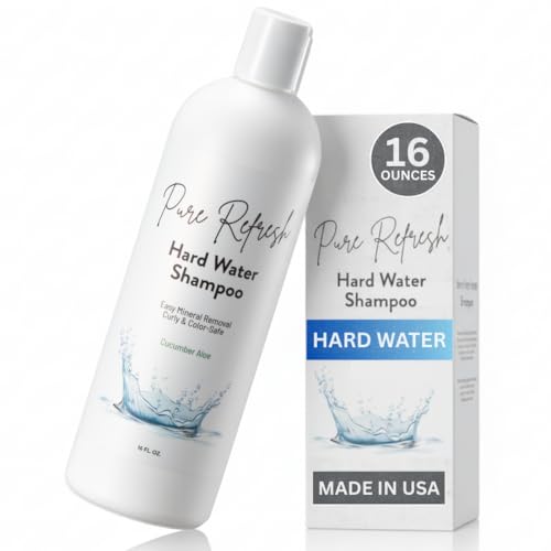 Pure Refresh Hard Water Shampoo – Deep Cleansing Hair Treatment for Well Water, Gently Removes Mineral Buildup, Clarifying & Color-Safe, Made in USA (16oz)