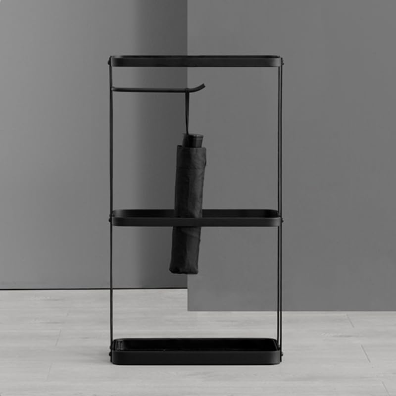 Umbrella Holder Entryway Simple Umbrella Stand Double Layer Iron Cane Holder Hotel Hall Parasol Umbrella Stand Rack