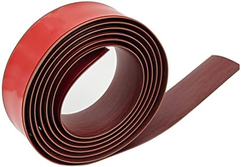DAILISEN Self Adhesive Vinyl Flat Floor Transition Trim Strip,Wood Floor Gap Cover Strips,for Laminate,Wood to Vinyl,Door,Floor Gap Cover and Joining.Wood Grain,78.7in L x 1.96in W