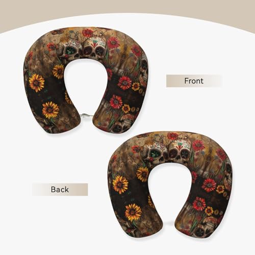 Almohada de viaje de espuma viscoelástica negra cómoda miniatura 3