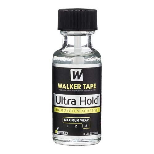 Walker Tape Ultra Hold Brush-On Adhesive 0.5 fl oz, Strong Waterp...