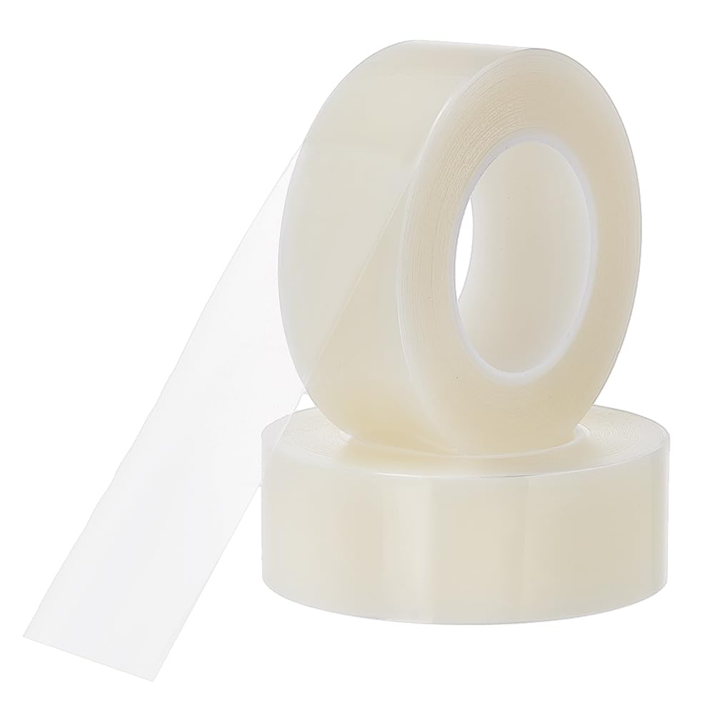 NBEADS 2 Rolls 200m Removable Protective Film Tape, 5cm Wide Clear Adhesive Surface Scratch Guard for Watch Jewelry Window Glass Metal Furniture