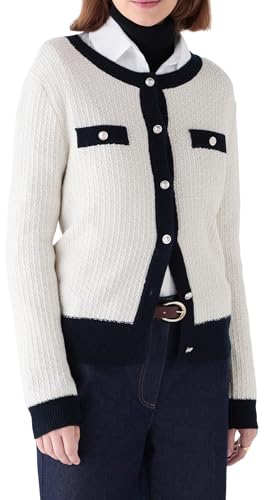 Chaleco Caroll 251k-mleonie de punto y cuello en V de moda femenina atemporal