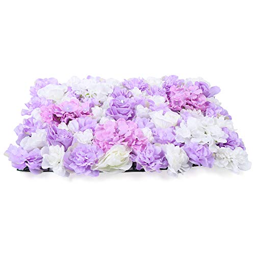 Set di pannelli da parete con fiori artificiali