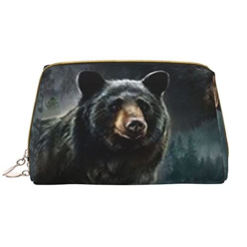 Trousse de maquillage grand volume en cuir blanc avec fermeture éclair