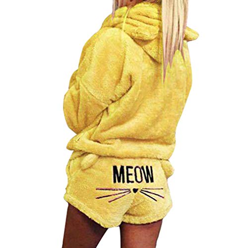 Minetom Femmes Automne Hiver Ensemble De Deux Pièces Pyjamas Chaud Corail Velours Vêtements De...