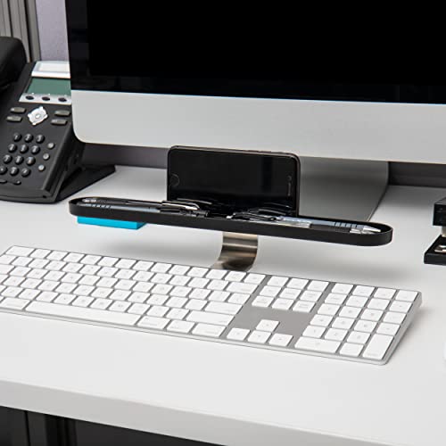 Mind-Reader-Under-Over-Keyboard-Storage-Organizer-Stand-Shelf-with-Anti-Slip-for-Pen-Pencil-Cell-Phone-Tablet-and-Other-Office-Essentials-Black