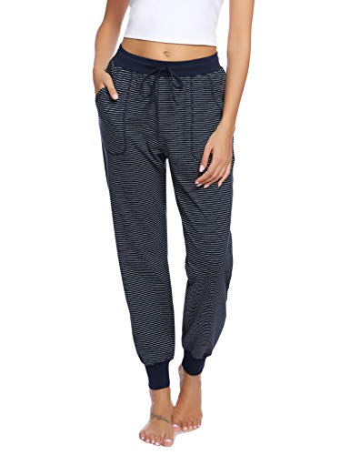 Aibrou Pantalon Chandal Mujer Largos Pantalones de Deporte Yoga Fitness Jogger