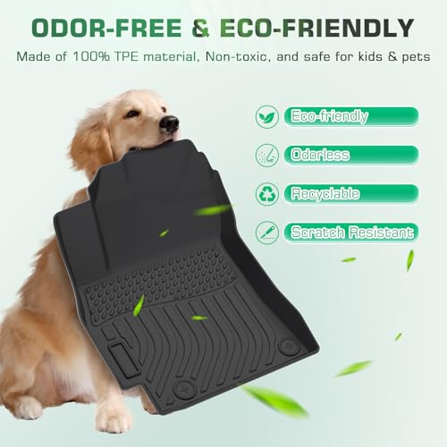 Floor Mats & Cargo Liner for Lexus RX RX350 RX450h 2016-2022 (Not for RXL), Custom Fit All-Weather Car Liners for Lexus, High Edges Anti-Slip TPE Mats, Front & 2nd Row & Trunk Mat - Image 6