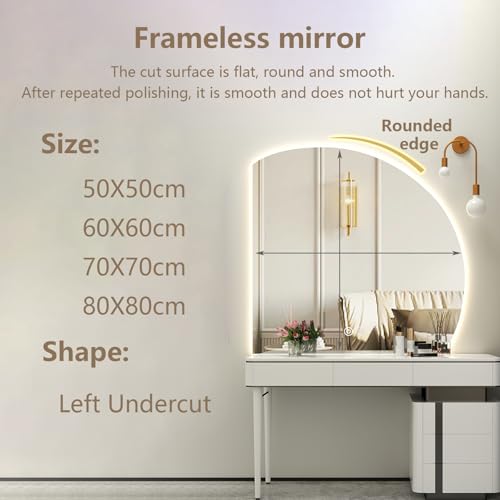 Miroir de courtoisie mural LED haut de gamme avec Smart Touch - 3