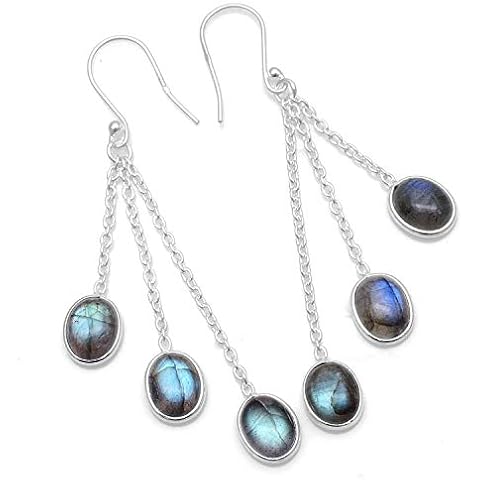 Silver Palace 925 Sterling Silver Labradorite Earrings Cover