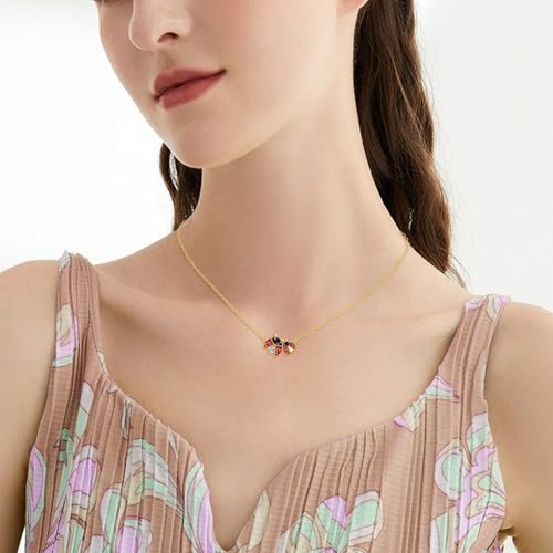 KECHO 14k Real Gold Ladybug Necklace for Women Ladybug Gifts for Mother Jewelry3
