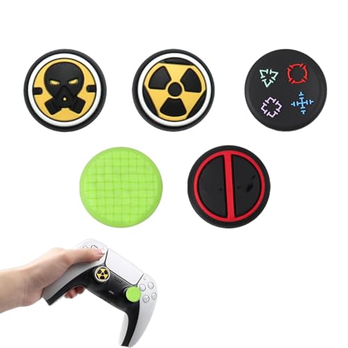 CALLYSONIC 5 Stück PS5 Controller Zubehör PS4 Zubehör Kompatibel mit PS4 und PS5, PS5 Controller Stick Aufsätze, Thumbstick Grip Caps Kompatibel mit PS4PS5,Xbox One,Xbox Series
