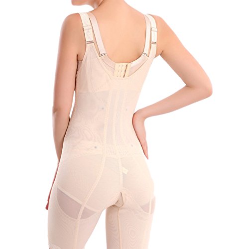 Shymay Women's Full Body Shaper Waist Cincher Thigh Reducer Bodysuit Shapewear, Nude, XX-Large