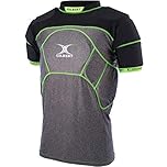 GILBERT CHARGER X1-13 Protection Zones Reinforced Rugby Undershirt - Black/Grey/Green
