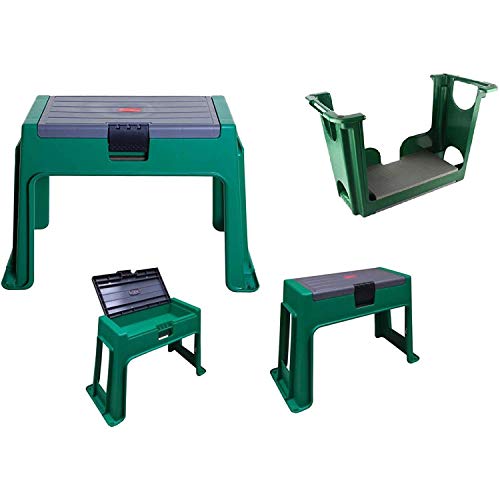 Rziioo 3in1 Portable Garden Kneeler with Foam Knee Pad and Tool Box Storage Seat by Crystals