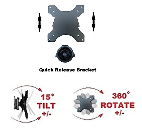 Ezm Basic Single Bracket Mounting Head Kit For 1 3/8" (35 Mm) Diameter Pole Mount With Vesa 75/100 (002-002M) #TOP3