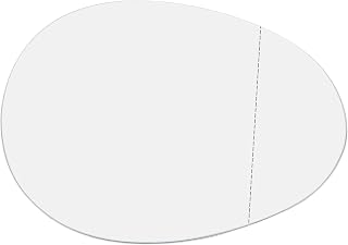 X AUTOHAUX Rear Mirror Glass with Adhesive for BMW for Mini Cooper 07-15 | 51162755626, Right Passenger Side, Car Wide Angle Aspherical Exterior Mirror Glass