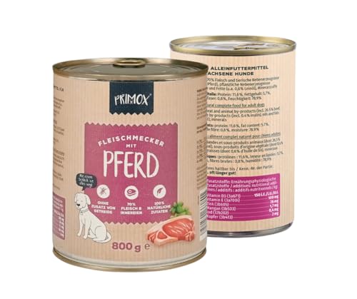 Primox | Pferd 2x6x800g | Sparpaket | Hundefutter
