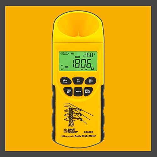 SMART SENSOR AR600E Overhead Line Height Meter showing its digital display and measurement lens.