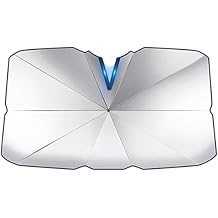Windshield Sun Shade for Genesis G80 20172025 2026 DH/RG3, Foldable Car Umbrella Reflector, Front Window Shield with V-Cutout for Heat Block and Interior Protection,125cm*65cm
