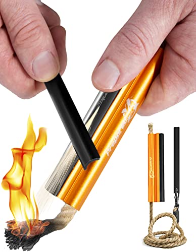 PREPARED4X Ferramenta de sobrevivência Fire Starter – Kit multifuncional para iniciantes de pedernei