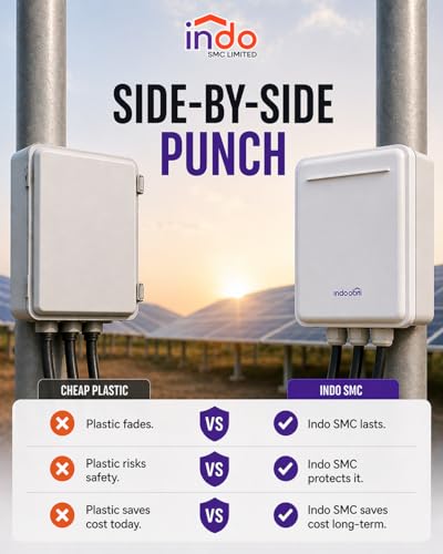 Image of Junction Box | Waterproof Electronic Project Box Enclosure Case for Outdoor, Indoor | Suitable for Various Switch Boxes, Cabinets | Rot-proof & Rust Resistant (240 mm x 130 mm x 95 mm)