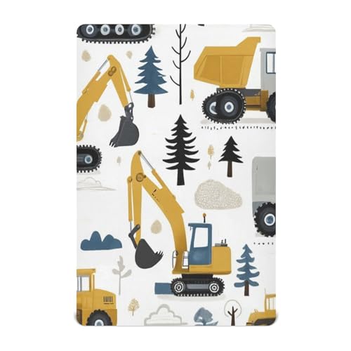Image of Caikeny Fitted Crib Sheet for Boys Girls Truck Tractor Baby Crib Sheets Bassinet Sheets Crib Mattress Bed Sheets for Toddler Newborn Infant 27 x 39 in