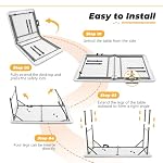 4ft Portable Folding Table, Indoor Outdoor Plastic Dining Table w/Handle, Fold-in-Half Utility Foldable Table for Camping, Picnic and Party, White - Image 6