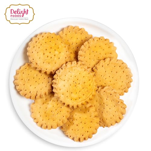 Image of Delight Food Achari Mathri 300g | Ready to Eat Evening Tea Time Snacks | Healthy Crispy Namkeen | Indian Matthi Snacks