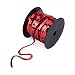 Aysekone 100 Yards 6mm Metallic Sequins Trim – Flat Round Spangle Sewing String for Wedding Dresses, Costumes & DIY Crafts (Red)