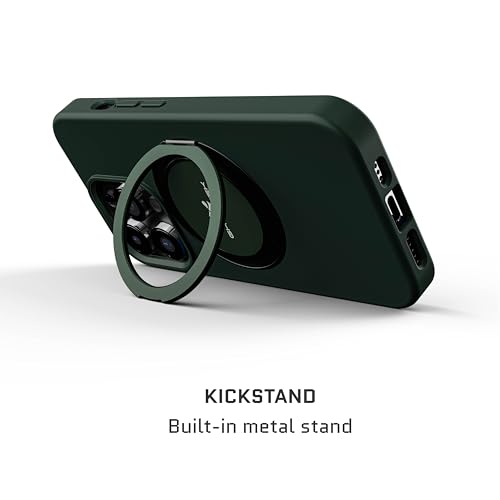 Coque iPhone 15 Pro verte MagSafe idéale pour vidéos et usage nomade