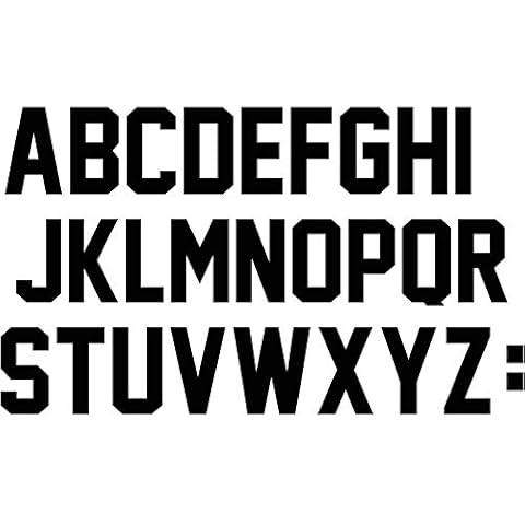 Iron On Letters,Iron-On Numbers 2-Inch Transfer for Clothing, Fabric & T Shirts (Black or White Optional)78 Pieces (Black) Cover