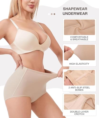 Image of Dulchany Tummy Control Shapewear Panties Underwear Girdle Panty for Women | Seamless Tummy Control Booty Lifting Shapewear Compression Body Shaper