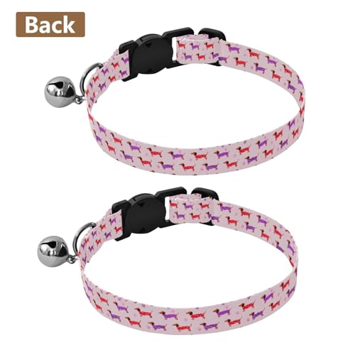 Collar para perro Dachshund con campana, 2 unidades ajustables miniatura 3
