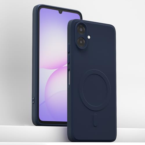 Image of Pikkme Back Cover for Samsung Galaxy F70e 5G | M07 | F07 | A07 | A07 5G Soft Matte Silicone Mag-Safe Design (Mag-Safe Not Support) Camera Protection | Slim Fit Bumper Cover (Blue)