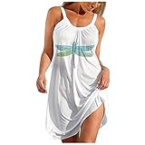 Kleid Damen Sommerkleider V-Ausschnitt Freizeitkleider Leinenkleid Blusenkleid Damen Retro Style Print Shirt Baumwolle Und Leinen Lässig Plus Größe Lose Tuchkleid