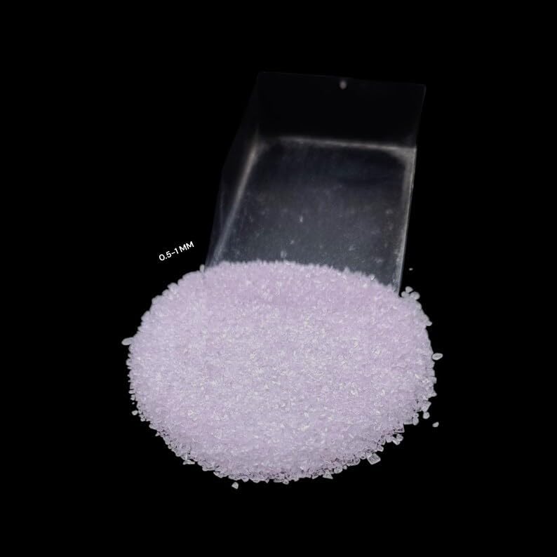 Crushed Kunzite Hydro Quartz Coarse Gemstone Powder All Size Crushed Powder Inlay Crushed Kunzite Woodwork Inlay Ring Inlay Pigment Powder
