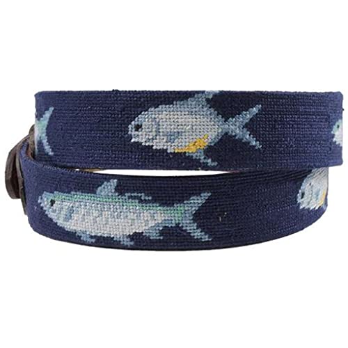 Grand Slam Needlepoint Belt in Dark Navy by Smathers & Branson2
