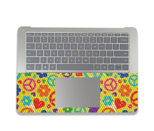 Image of MightySkins Carbon Fiber Skin Compatible with Microsoft Surface Laptop Studio 2 (2023) Full Wrap Kit - Peace Cloth | Protective, Durable Textured Carbon Fiber Finish | Easy to Apply | Made in The USA