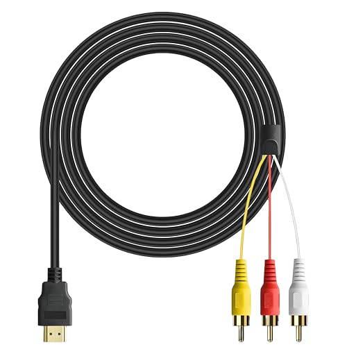 MejaRizon HDMI auf 3RCA Adapter 1,5m, HDMI zu RCA Konverter Chinch Kabel, TV, Projektor, DVD, Home Cinema & Streaming Devices, RCA Kabel f&uuml;r Heimkino, 1080p HD Audio Video &Uuml;bertragung