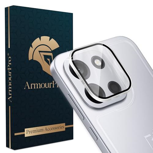 Image of ArmourPro Camera Lens Protectors for OnePlus Nord 6 5G Tough HD Individual Aluminum Alloy Lens Ring Cover, Scratch Resistant, Full Lens Cover| Silver