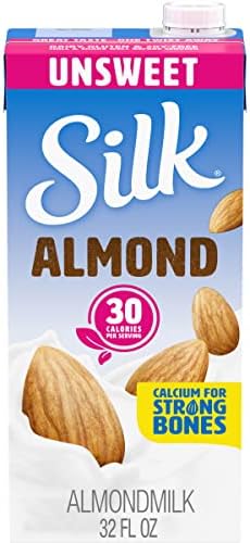 Silk Shelf-Stable Almond Milk, Unsweetened, Dairy-Free, Vegan, Non-GMO Project Verified, 1 Quart