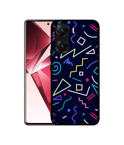 Image of Retro Abstract Design Premium 2D Printed Metal Back Case Cover for Vivo V29E 5G