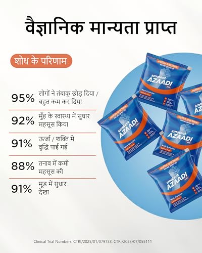 Image of Smotect Azaadi Mix | Quit Gutkha & Repair Damage | Clinically Proven | 100% Ayurvedic | FDA Approved | Tobacco-Free | Safe and Natural | 100000+ Success Stories | Pack of 50