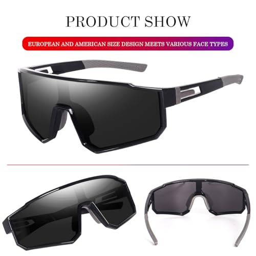 Image of CREEK Polarized Cycling Riding Cricket Glasses Sports Sunglasses Men Women for Moutain Baseball MTB Bicycle PS8528
