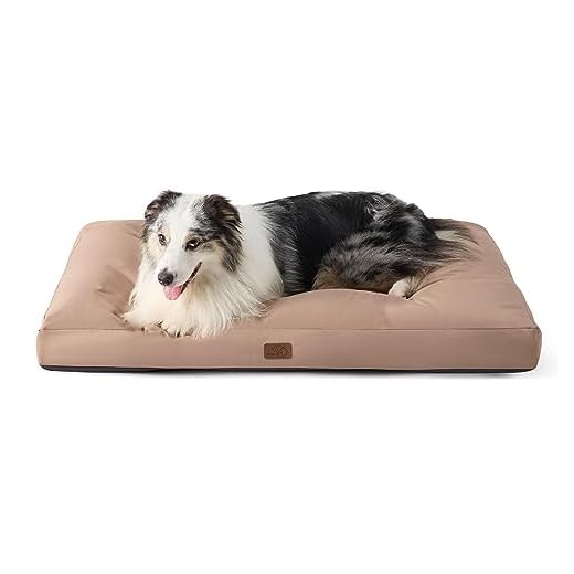 Bedsure Cama Perro Impermeable Extra Grande - 111x89x10 cm Colchón Perro Lavable, Cojín Perro Antipelo y Suave, Gris Topo Cálido， XL