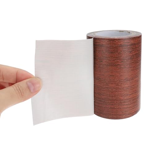 Image of PATIKIL Wood Grain Repair Tape 3 inch x15ft,2 Pcs Self Adhesive Realistic Textured Repair Tape Patch for Floor Door Table Cabinets Desk,Light Wine Mahogany