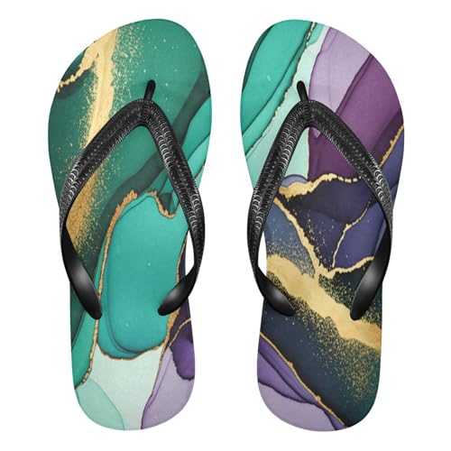 Nander Beautiful Marble Texture Sandal Flip Flops of Men's & Women's,Beach Slippers Flip Flops Shower Shoes