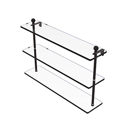 Super Brands Allied Brass MA-5/22 Mambo Collection 22 Inch Triple Tiered Glass Shelf, Oil Rubbed Bronze Super Brands Allied Brass MA-5/22 Mambo Collection 22 Inch Triple Tiered Glass Shelf, Oil Rubbed Bronze